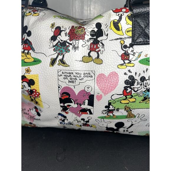 Disney Parks Handbag Mickey Mouse & Minnie Mouse Collage Purse 13" x 7" - Picture 5 of 7
